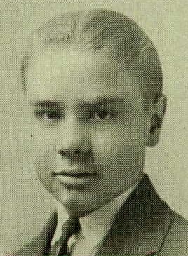 Beram Miller 1922 senior portrait Bucyrus High School, Bucyrus, Crawford, Ohio