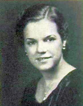 Carol Seeger 1934 junior portrait Bucyrus High School, Bucyrus, Crawford, Ohio