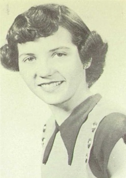 Dolores Remington 1952 senior portrait Yankton High School, Yankton, South Dakota