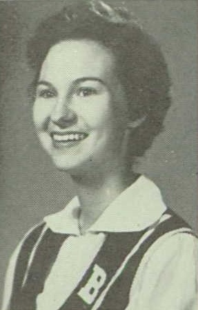 Karen Kathleen Parkhurst 1957 senior portrait Brackenridge High School, San Antonio, Texas