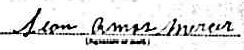 Leon Amos Mercer signature 1917
