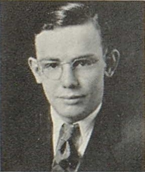 Leon Van Goor 1933 senior portrait Le Mars Community High School, LeMars, Plymouth, Iowa