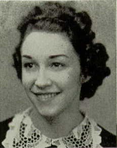 Lois Marjorie Hartmann 1939 senior portrait at Bloom High School, Chicago Heights, Cook, IL