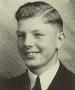 Lowell Klemme 1945 senior portrait Central High School, LeMars, Plymouth, Iowa