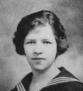 Marian McGinley 1923 senior portrait Mansfield High School, Mansfield, Ohio