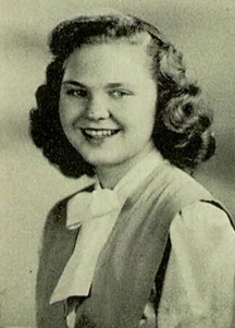 Maxine Garverick 1947 senior portrait Crestline High School, Crestline, Ohio
