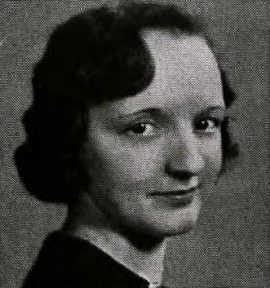 Nora Grages 1936 senior portrait Bloom High School, Chicago Heights, Cook, Illinois
