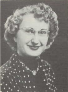 Shirley Abraham 1952 senior portrait Alcester High School, Alcester, South Dakota