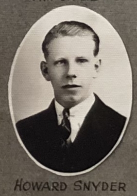 Howard Snyder senior portrait 1941 Spring Green High School, Spring Green, Sauk, WI