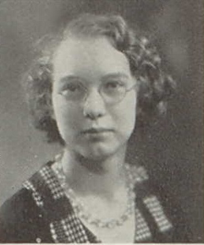 Irene Hawkins 1934 senior portrait Reedsburg High School, Reedsburg, Sauk, WI