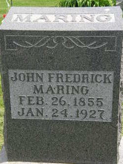 John Frederick Maring tombstone