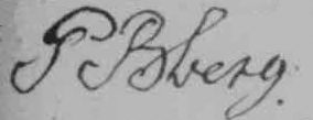 Peder Brunberg signature - 1811 - Bording, Hammerum, Ringkøbing, Denmark