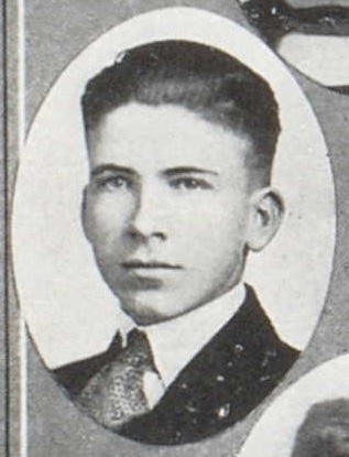 Raymon Keegan 1922 senior portrait Richland Center High School, Richland Center, Richland, WI