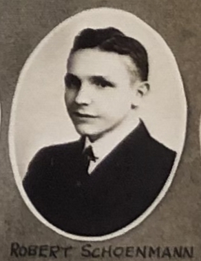 Robert Schoenmann senior portrait 1941 Spring Green High School, Spring Green, Sauk, WI