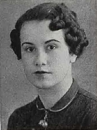 Ruth McPherson 1938 senior portrait State Teachers College, Platteville, Grant, WI