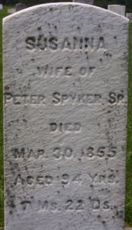Susanna Kurtz Spyker tombstone