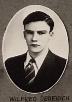 Wilfred Dederich senior portrait 1941 Spring Green High School, Spring Green, Sauk, WI